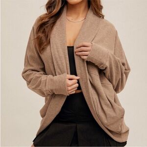 NWT Hem & Thread Mocha Cardigan Jacket